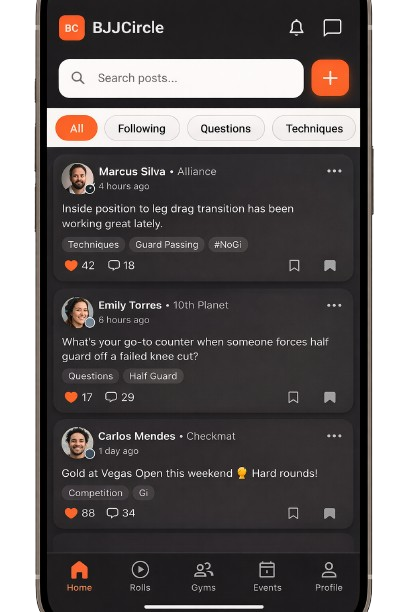 BJJ Circle rolls screenshot
