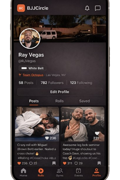 BJJ Circle profile screenshot